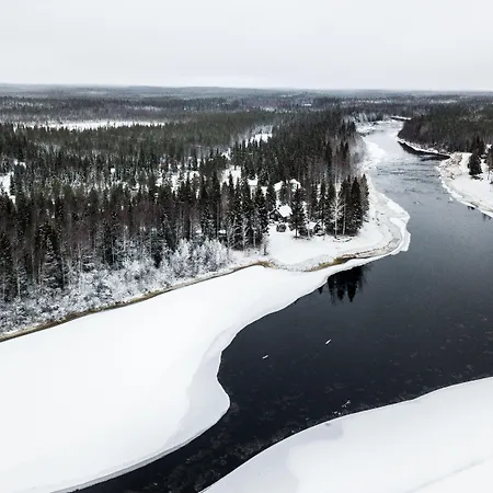 Hommala Riverside With Terrace, Sauna & Auroras Near Rovaniemi 山林小屋 Raiskio